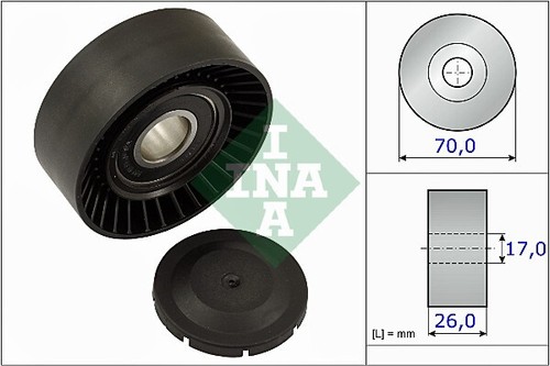 New tensioner pulley ribbed - new, v-ribbed