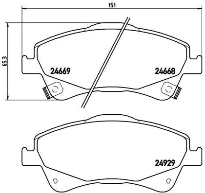 Brake pads 109x brembo - p,