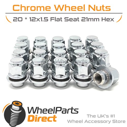 Wheel nuts 12x1 chrome - (20), 12x1.5