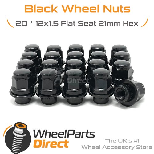 Wheel nuts 12x1 black - wheel,