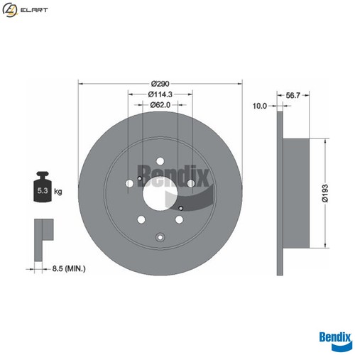 Brake disc bds1329 for - 2x,